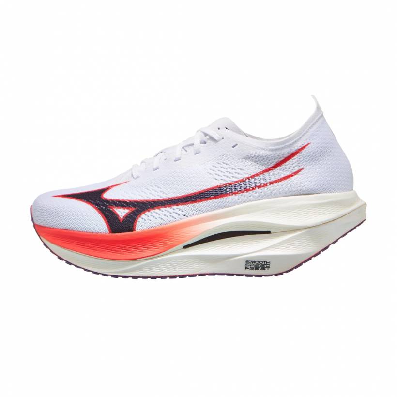 Chaussures Mizuno Wave Rebellion Pro 3 Blanc Rouge AW25 Unisexe