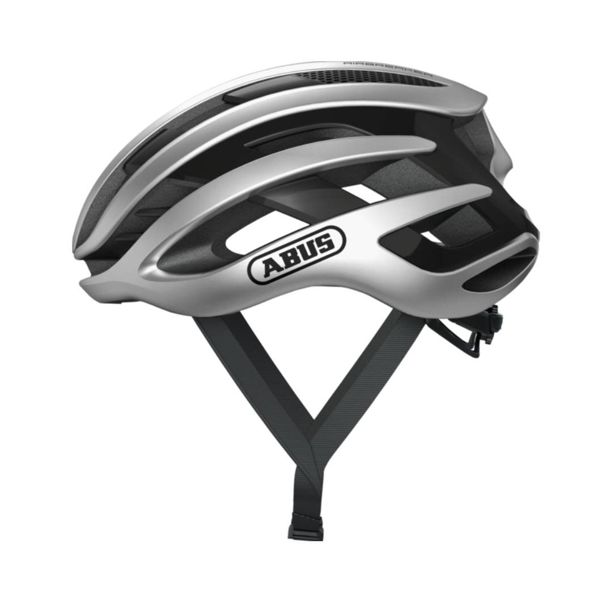 Photos - Bike Helmet ABUS AirBreaker Helmet Silver, Size M: 52-58 81741-M 