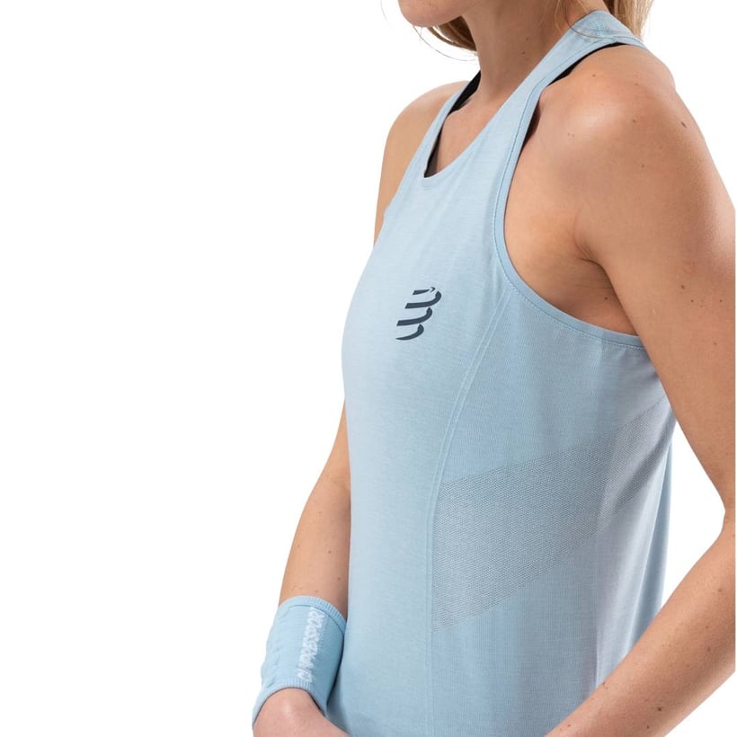 Compressport Performance Singlet Mouwloos Blauw...