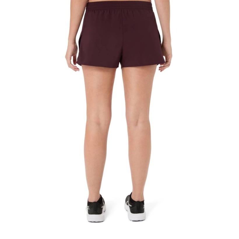 Pantalón Corto Asics Core Split Rojo Burdeos Mujer
