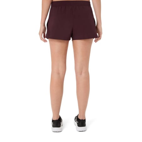 Pantalón Corto Asics Core Split Rojo Burdeos Mujer