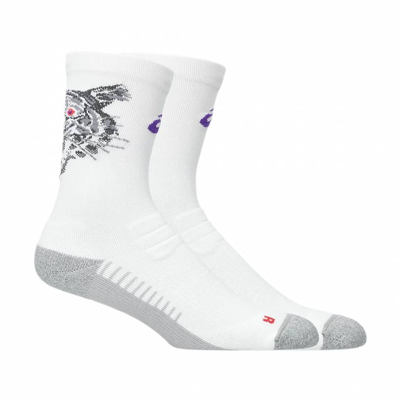 Chaussettes Asics Performance Run Crew Blanc Unisexe