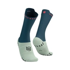 Compressport Pro v4.0 Bike Socken Blau Grün.
