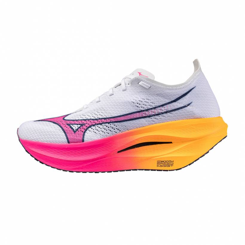 Chaussures Mizuno Wave Rebellion Pro 3 Hanabi Blanc Rose AW25 Unisexe