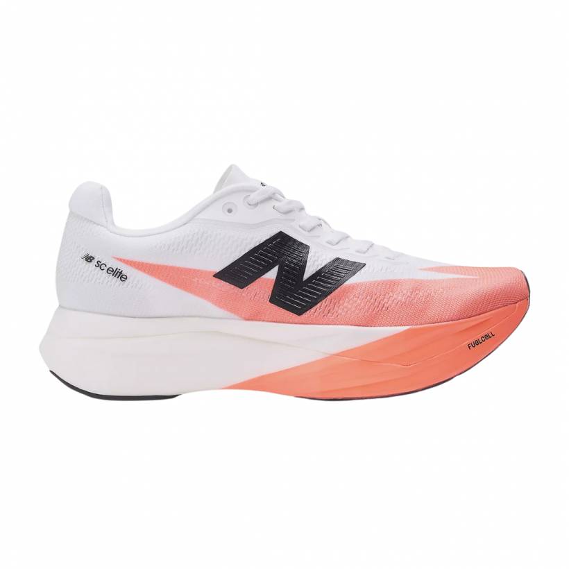 New Balance FuelCell SuperComp Elite v5 Wit Rood AW25 Dames Sneakers