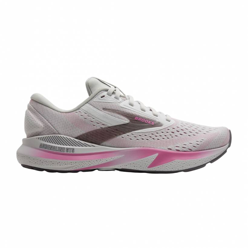 Brooks Adrenaline GTS 24 Wit Roze AW25 Dames Hardloopschoenen