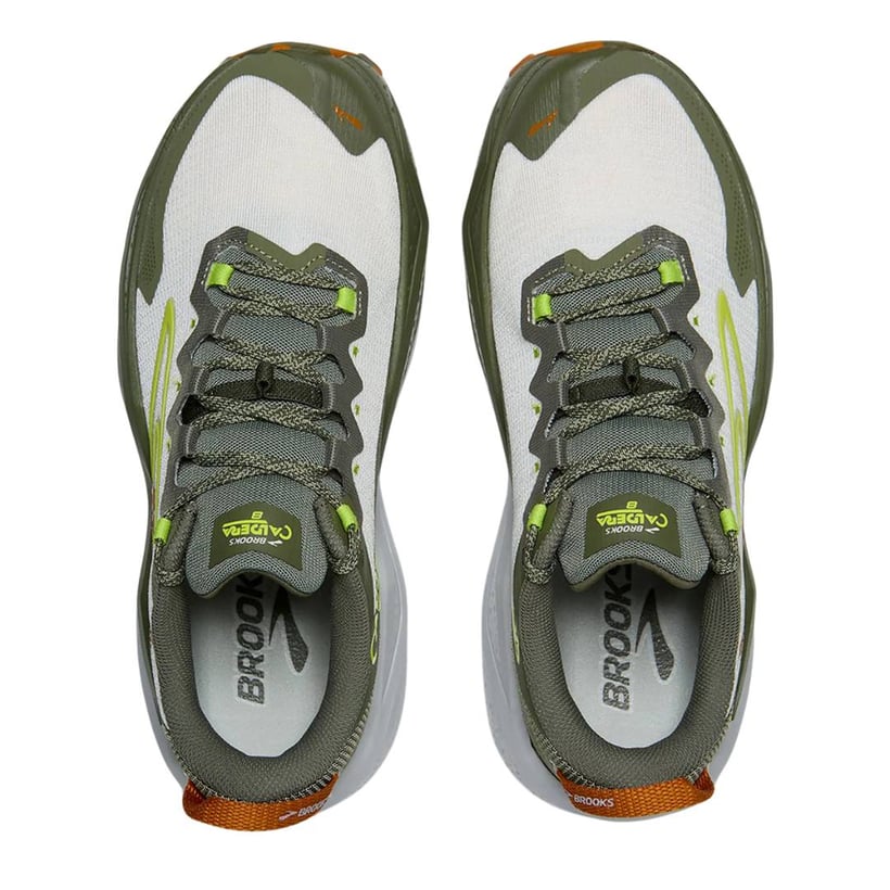 Brooks Caldera 8 White Green Shoes AW25