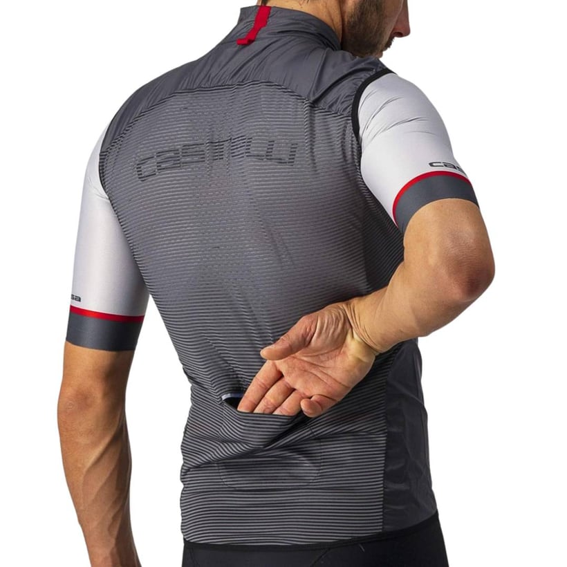 Castelli Aria Windbreaker Dunkelgrauer Westenmann