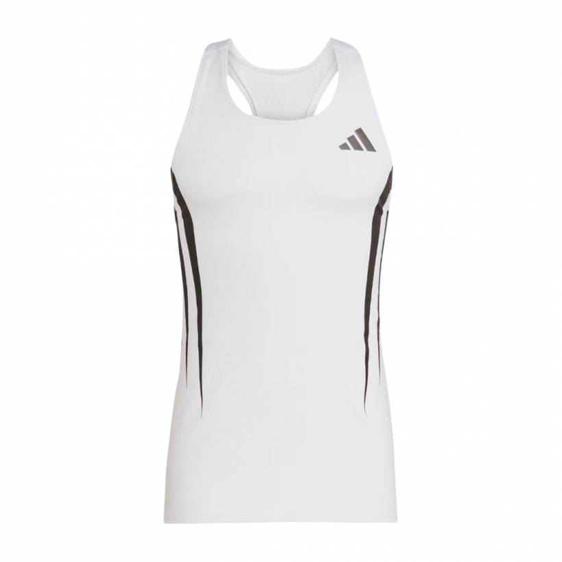 Camiseta Adidas Adizero Sin Mangas Blanco Negro
