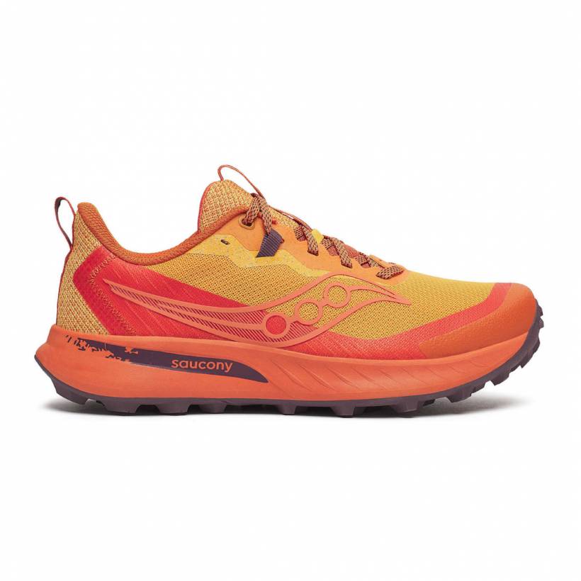 Saucony Peregrine 15 Orange Gelb AW25 Schuhe