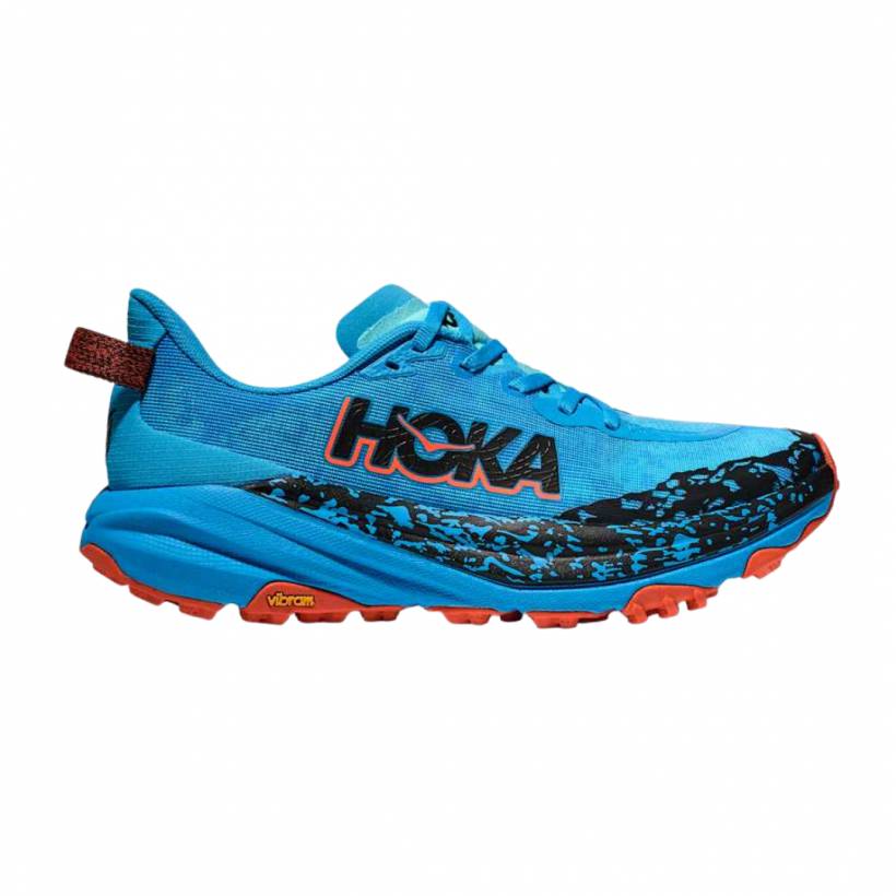 Hoka Speedgoat 6 Blauw Oranje AW25 Dames Hardloopschoenen