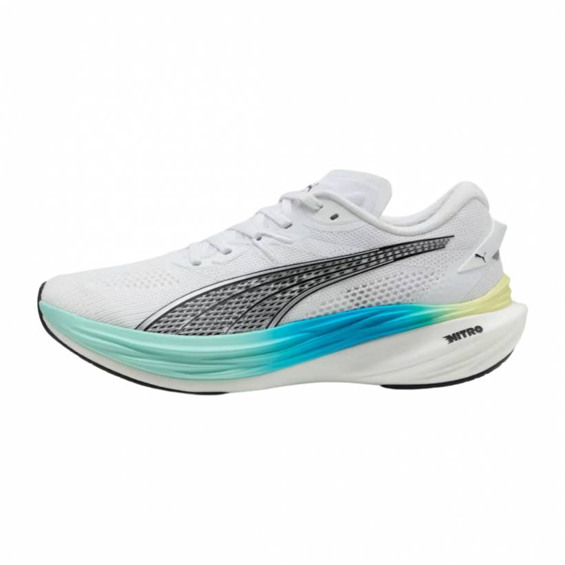 Tênis Puma Deviate Nitro 3 Branco Azul AW25