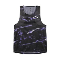 Camiseta Puma Raceday Ultraspun Sem Mangas Preto Roxo