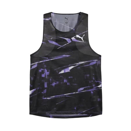 Ärmelloses Puma Raceday Ultraspun Shirt in Schwarz Lila