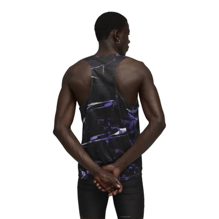 Ärmelloses Puma Raceday Ultraspun Shirt in Schwarz Lila