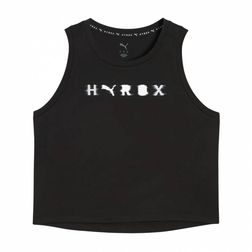 Camiseta Puma Hyrox Cloudspun ThermoAdapt Crop Top Sin Mangas Negro Mujer