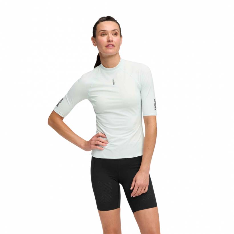 Hoka SkyBreeze T-shirt met korte mouwen, lichtgrijs