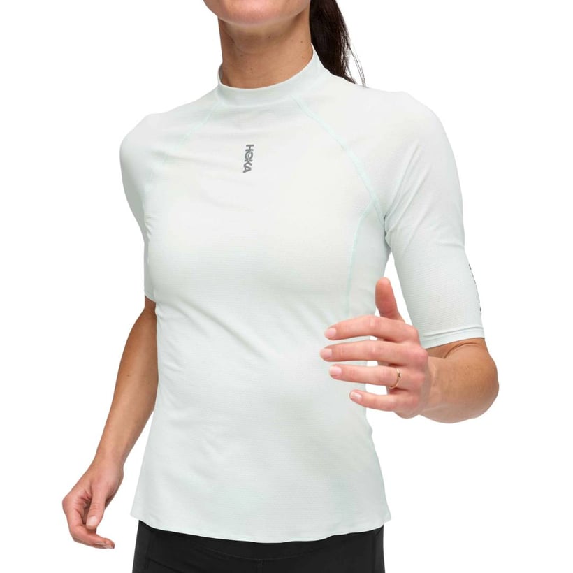 Hoka SkyBreeze Short Sleeve Shirt Light Gray