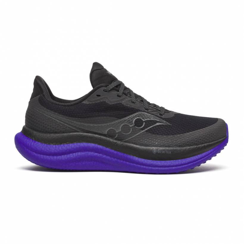 Saucony Triumph 23 GTX Zwart Paars AW25 Sneakers