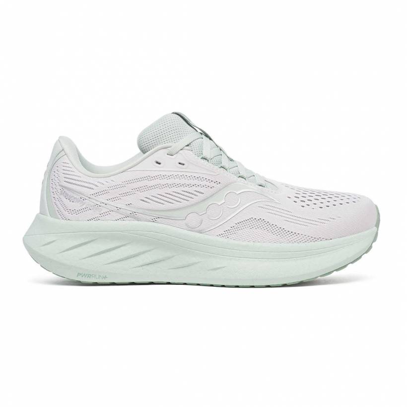 Saucony Ride 18 Schuhe Weiß Grün AW25 Damen