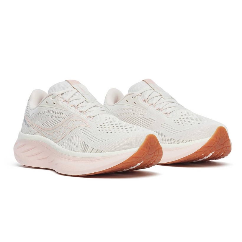 Saucony Ride 18 Shoes White Pink AW25 Women