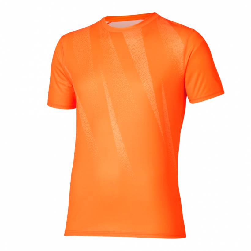 Mizuno Core Graphic T-shirt met korte mouwen en oranje print