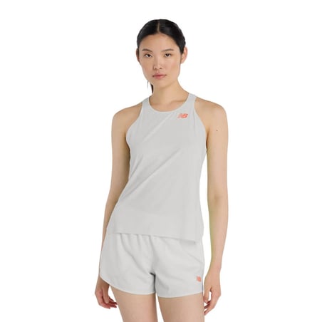 Camiseta New Balance Race Day Ultra Light Sin Mangas Gris Mujer