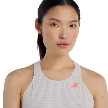 Canotta New Balance Race Day Ultra Light Senza Maniche Grigia
