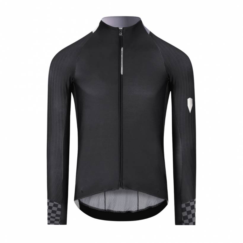 Maillot Q36.5 Gregarius Hybrid Collar Fade Sleeve Jersey Mangas Largas Negro