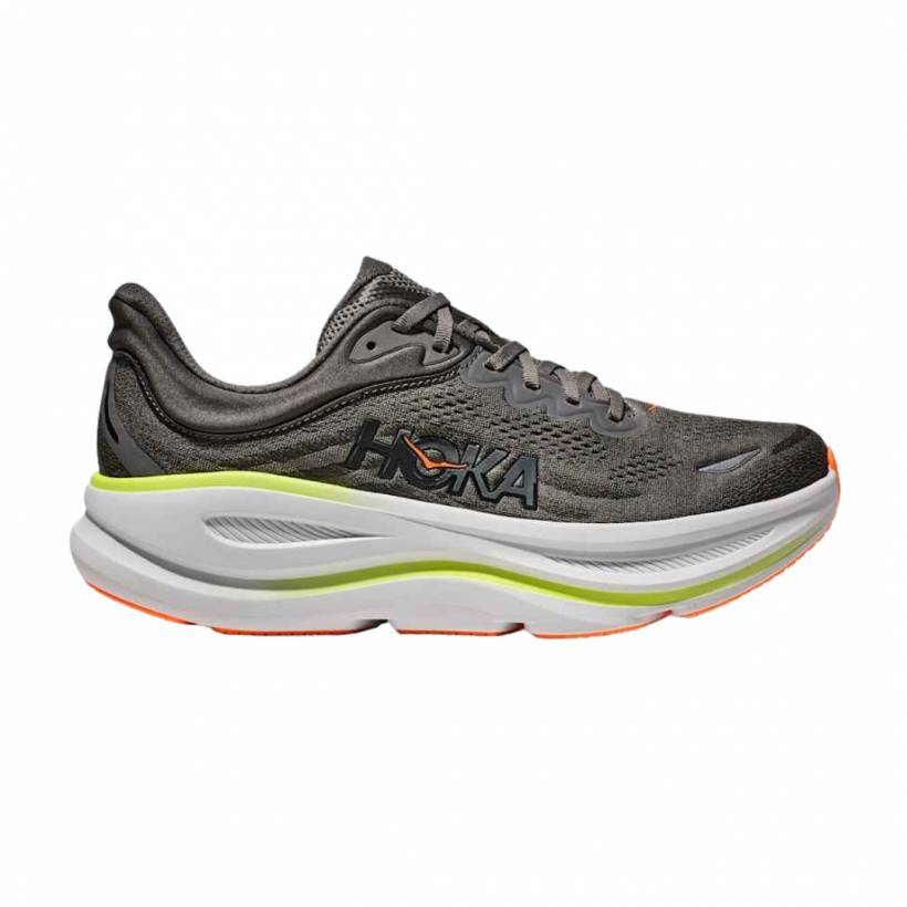 Hoka Bondi 9 Schoenen Grijs Wit AW25
