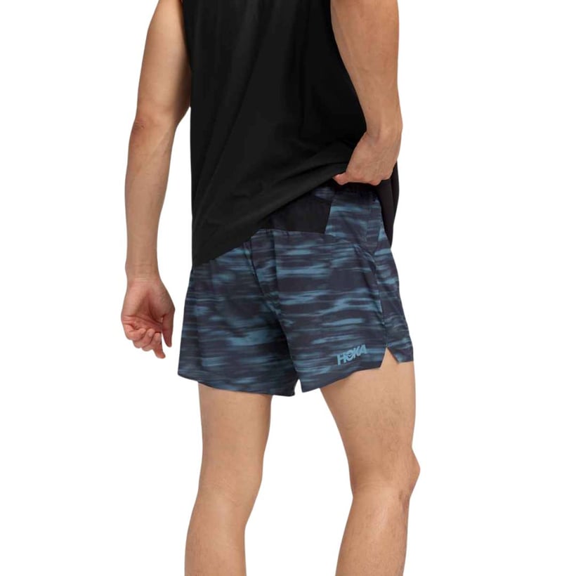 Calção Hoka Glide 5" Azul Preto