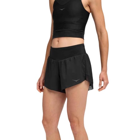 Pantalón Corto Hoka Glide 4" Negro Mujer