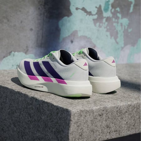 Tênis Adidas Adizero Evo SL Branco Roxo AW25 Mulher