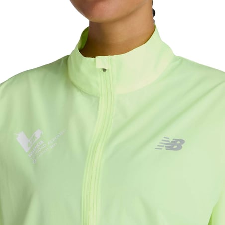 Giacca New Balance Valencia Marathon Sport Essentials Verde Giallo Donna