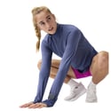 Maglietta Brooks Dash 1/2 Zip 3.0 Manica Lunga Blu
