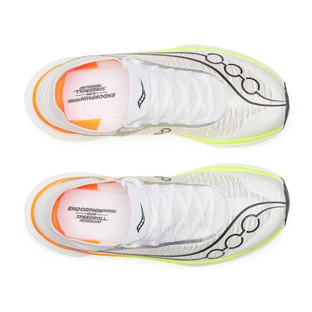 Saucony Endorphin Elite 2 Schuhe Weiß Orange AW25 Unisex