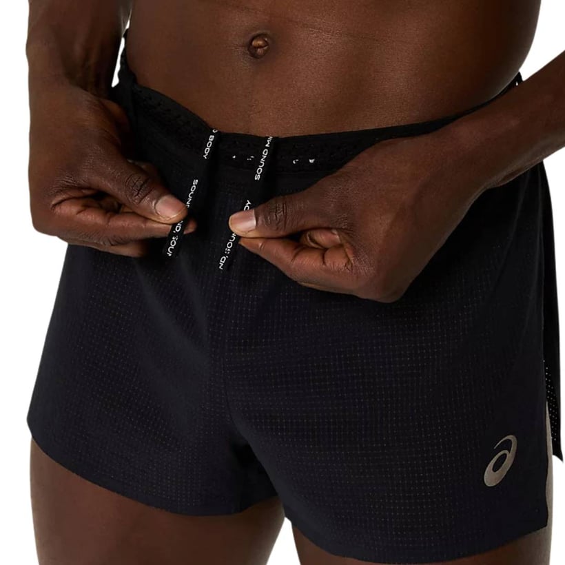 Asics Meta Run Split Shorts Zwart
