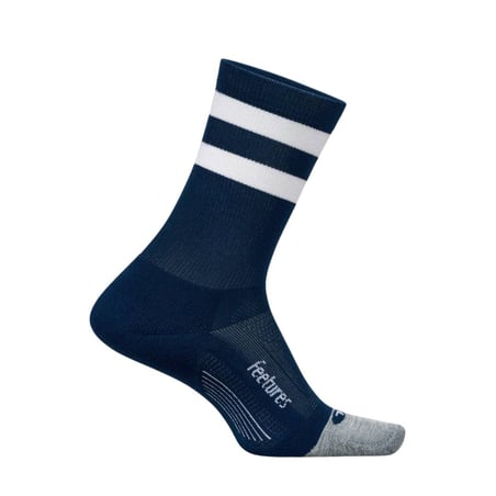 Calzini Feetures Elite Light Cushion Mini Crew Blu Bianco