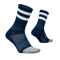 Feetures Elite Light Cushion Mini Crew Socken Blau Weiß 2