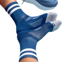 Calcetines Feetures Elite Light Cushion Mini Crew Azul Blanco