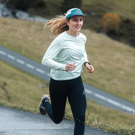 Compressport Performance LS Langarm-Shirt Aqua