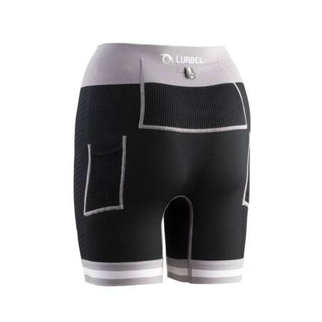 Korte Leggings Lurbel Spirit Flux Zwart Grijs Vrouwen