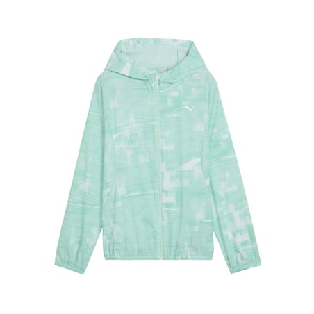 Puma Run Velocity AOP Woven Blau Weiß Damenjacke