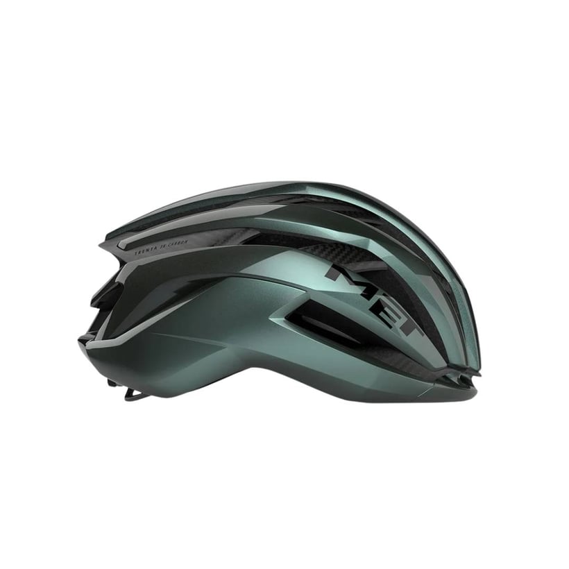Capacete Met Trenta 3K Carbon Verde Azul