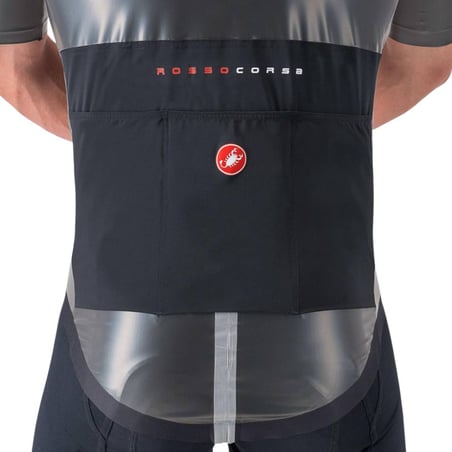Jaqueta Castelli Gabba R Manga Curta Cinza Preto