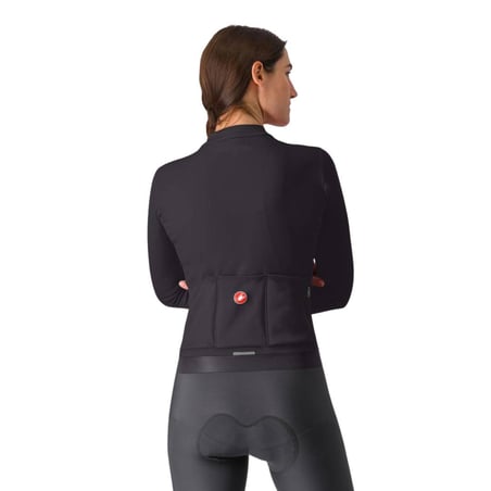 Damska koszulka Castelli Espresso Thermal z długim rękawem, czarna