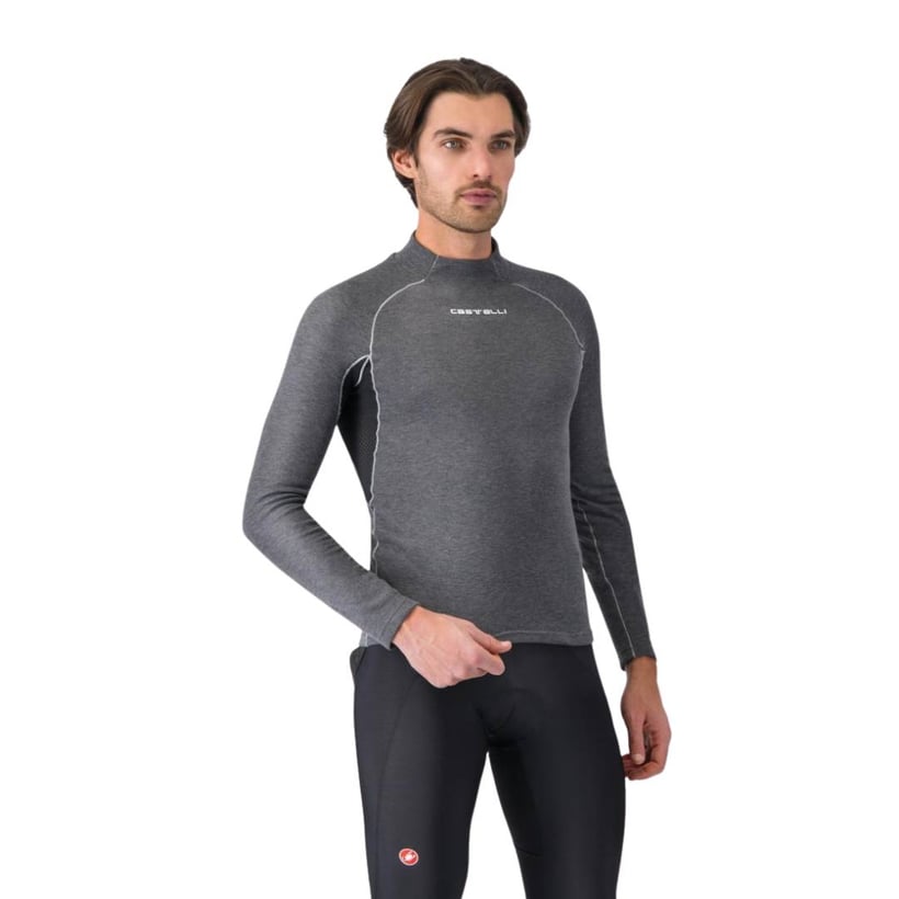 Langarm-Unterhemd Castelli Flanders 2 Grau Schwarz
