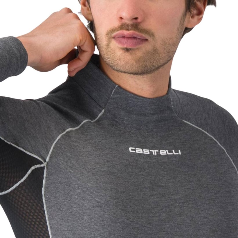 Langarm-Unterhemd Castelli Flanders 2 Grau Schwarz
