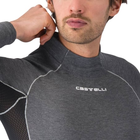 Langarm-Unterhemd Castelli Flanders 2 Grau Schwarz