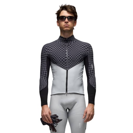 Trikot Q36.5 Dottore Hybrid Que Langarm Grau Schwarz
